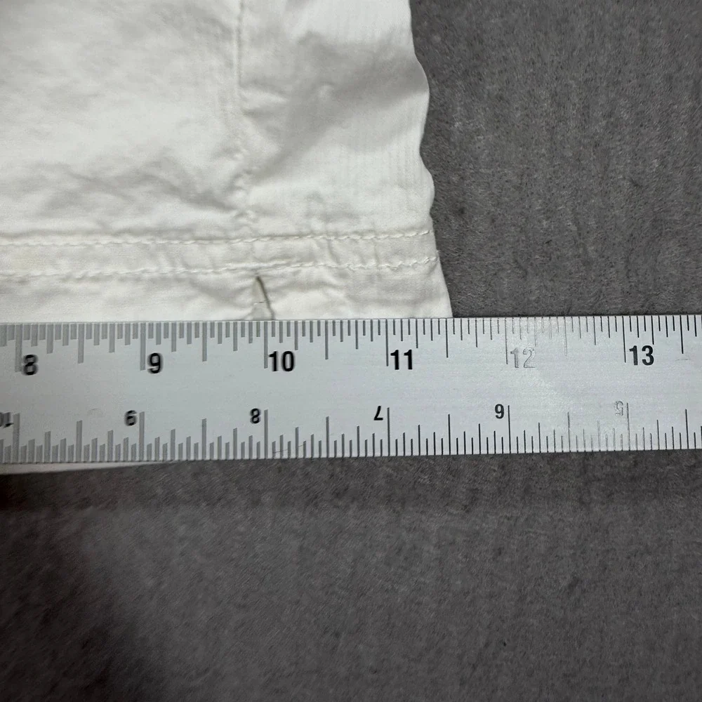 Eddie Bauer Rip Stop Shorts Womens 6 White Mid Rise Outdoor Casual